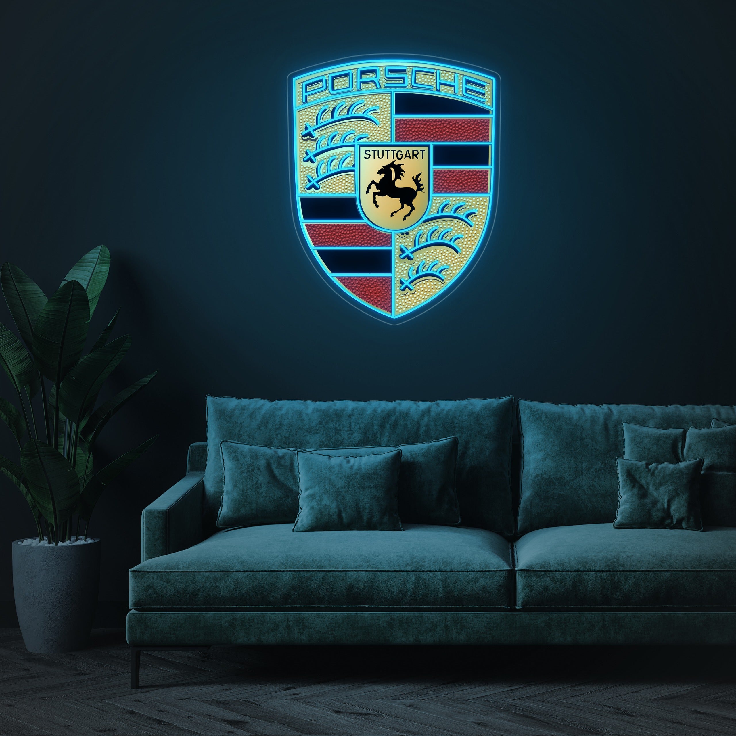 Logo Porsche - Néon LED