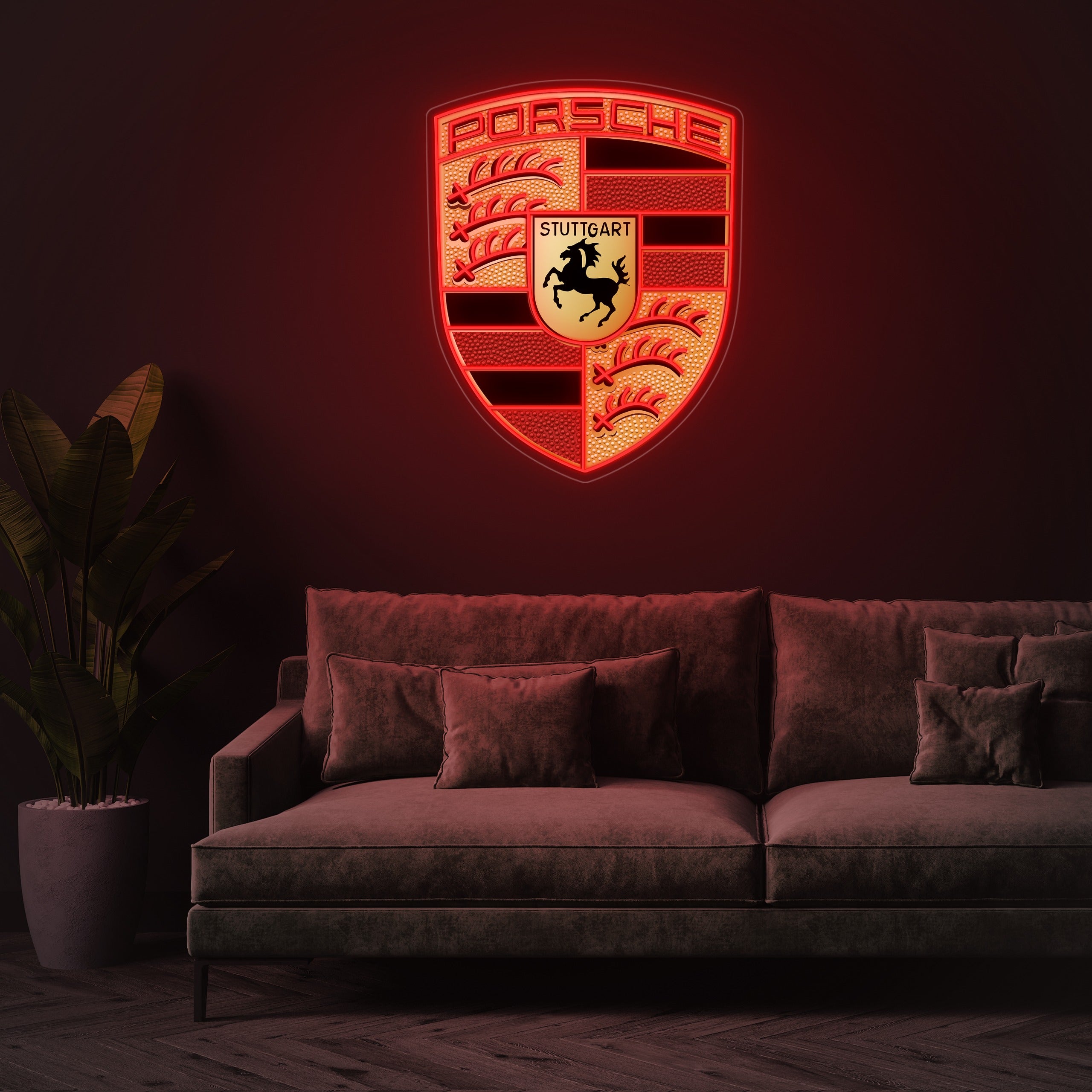 Logo Porsche - Néon LED