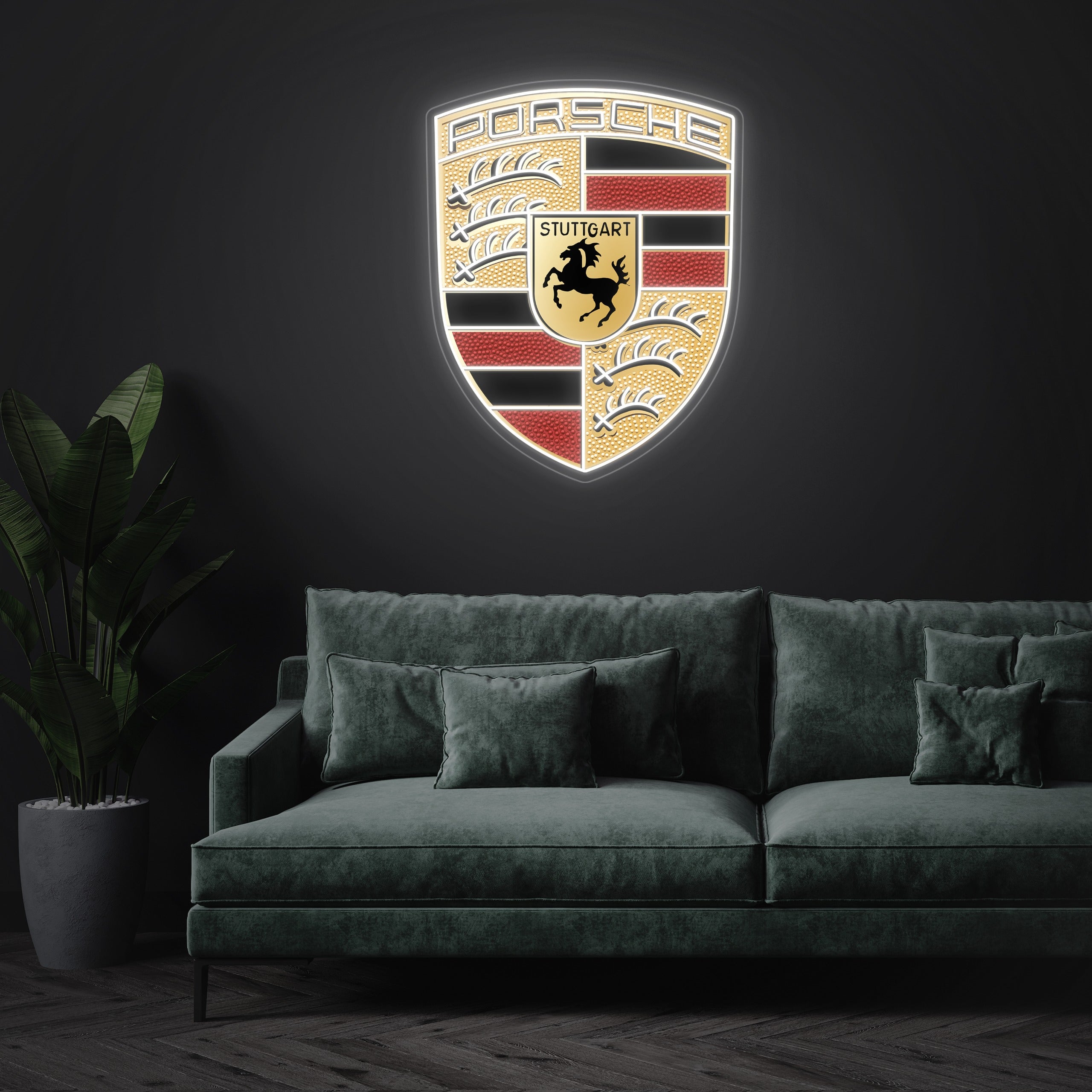 Logo Porsche - Néon LED