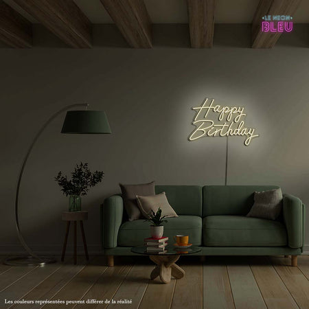 Happy Birthday - Néon mural