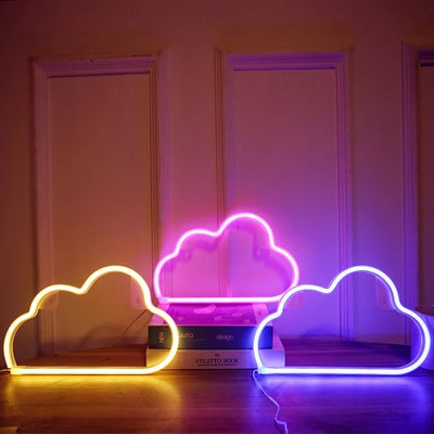 Nuage - Néon Mural