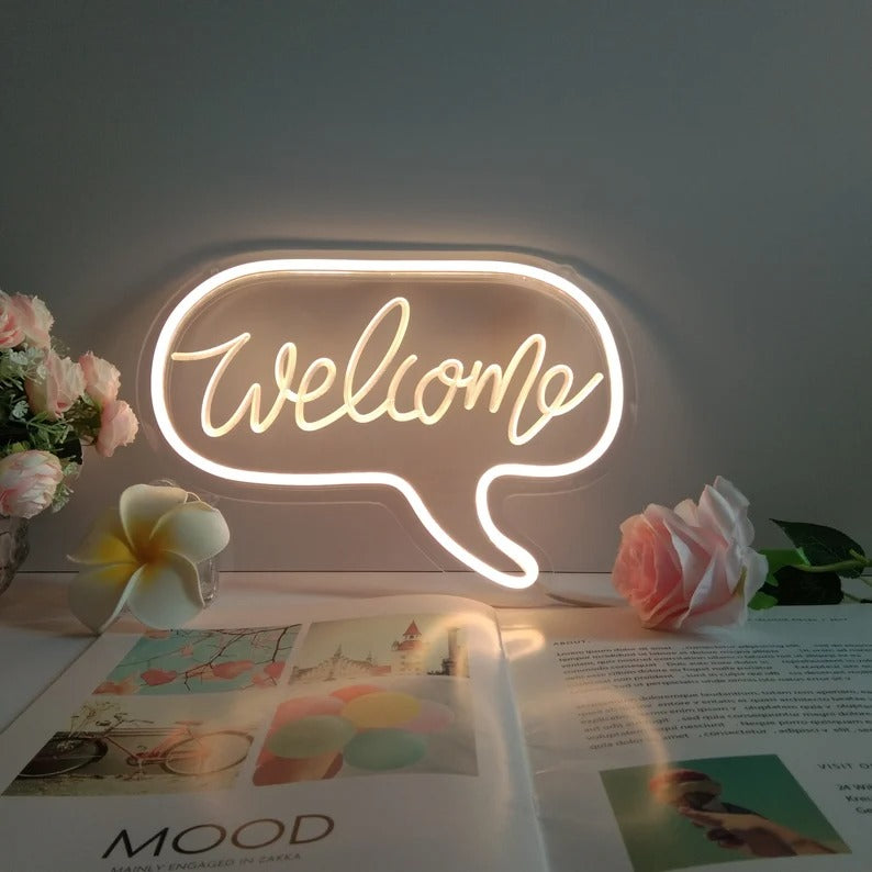 Welcome - Néon Mural